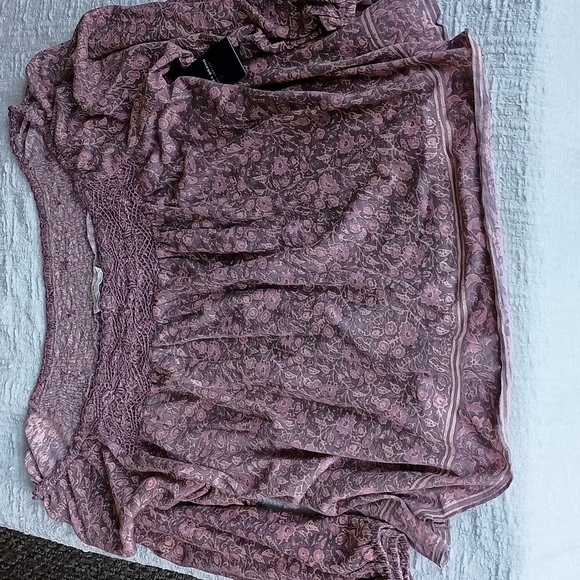 Lucky Brand Smocked Peasant Top XXL - Picture 3 of 6